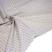 Tissu cotonnade motif japonais KAGOME – Bleu indigo & écru - TissusPapi.com