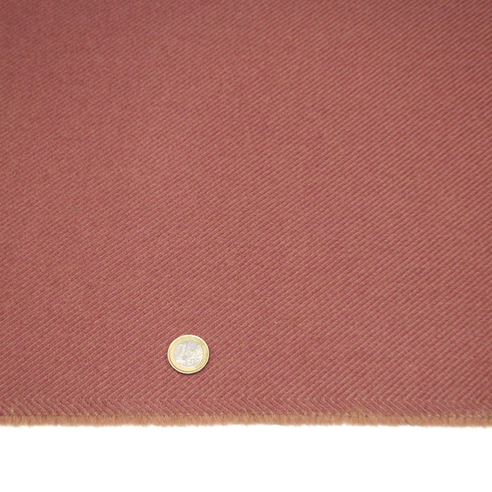 Tissu lainage vieux rose aux fines rayures - Fabrication française - TissusPapi.com