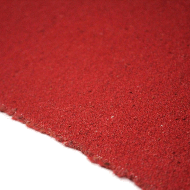 Tissu lainage tweed rouge faux - uni - Fabrication française - TissusPapi.com