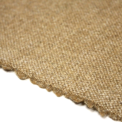 Tissu lainage tweed ocre faux - uni - Fabrication française - TissusPapi.com
