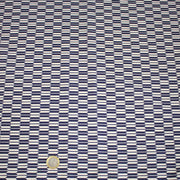 Tissu cotonnade motif japonais YAGASURI, flèches bleues & écrues - TissusPapi.com