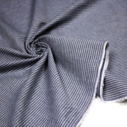 Tissu Chambray coton rayé : 4 couleurs dispo ! Marine, ciel, gris, noir - TissusPapi.com