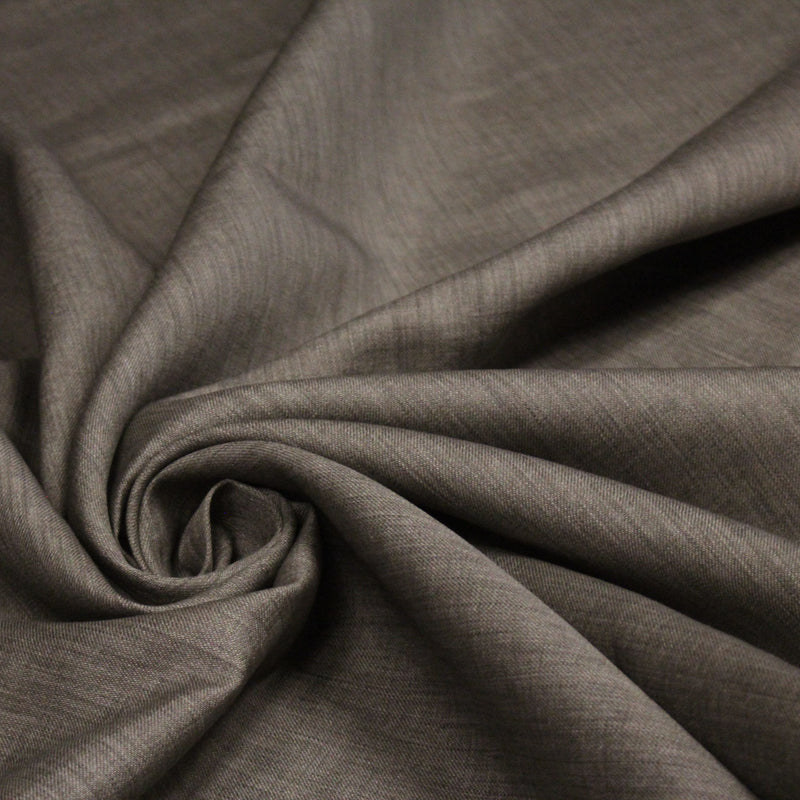 Tissu lin couleur naturel taupe - TissusPapi.com