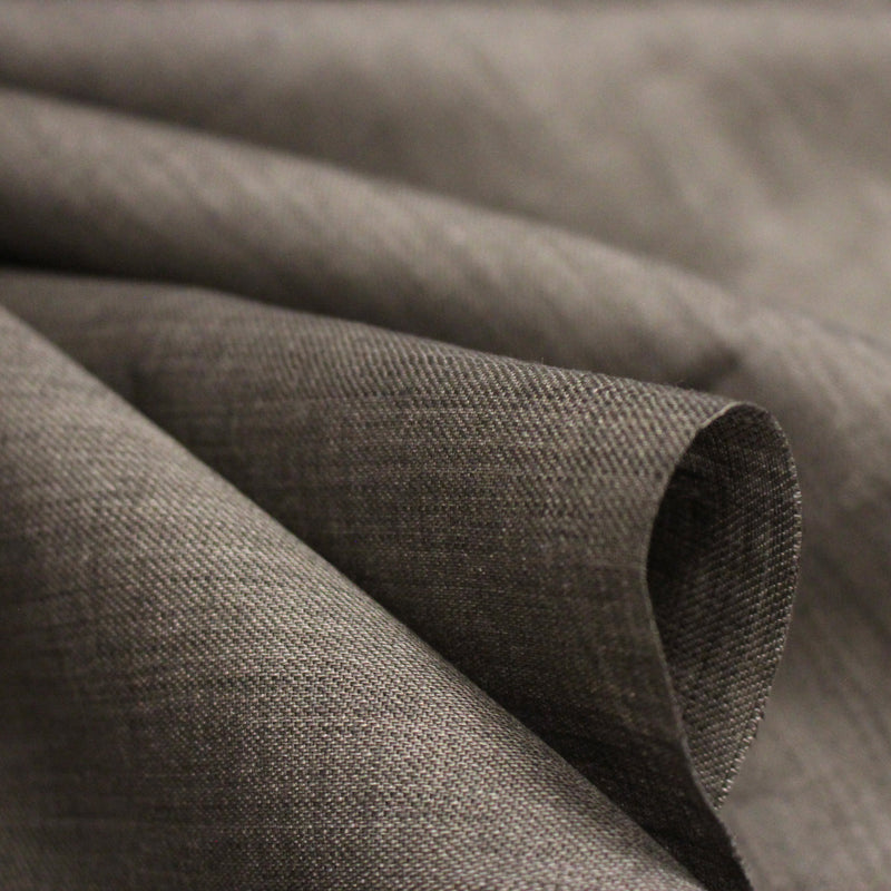 Tissu lin couleur naturel taupe - TissusPapi.com