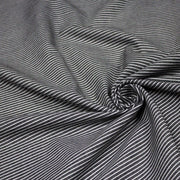 Tissu Chambray coton rayé : 4 couleurs dispo ! Marine, ciel, gris, noir - TissusPapi.com