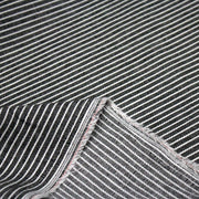 Tissu Chambray coton rayé : 4 couleurs dispo ! Marine, ciel, gris, noir - TissusPapi.com