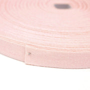 Ruban sergé de coton rose chair 15mm - Galette de 50 mètres - Fabrication française - TissusPapi.com