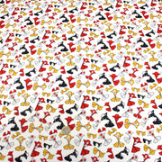 Tissu cotonnade motif japonais poissons koï origami rouge jaune et noir - OEKO - TEX - TissusPapi.com