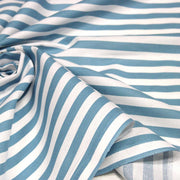 Tissu cotonnade rayée 1cm : trois couleurs au choix : Bleu / Vert sauge / Ocre - STANDARD 100 OEKO-TEX - TissusPapi.com