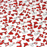 Tissu cotonnade motif japonais poissons koï origami rouge - OEKO - TEX - TissusPapi.com