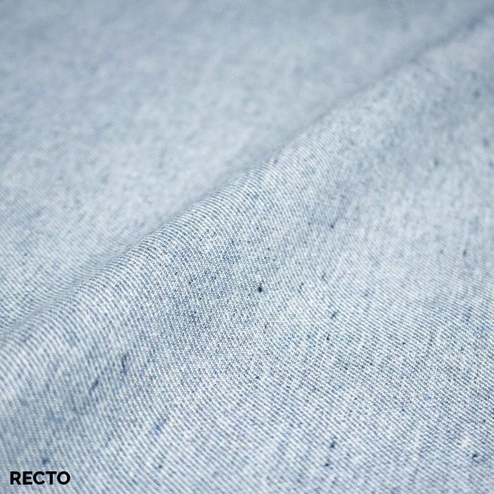 Tissu denim jean toile sergé bleu gris coton bio et coton recyclé