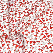 Tissu cotonnade motif japonais poissons koï origami rouge - OEKO - TEX - TissusPapi.com