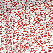 Tissu cotonnade motif japonais poissons koï origami rouge - OEKO - TEX - TissusPapi.com