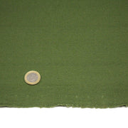 Tissu sergé lainage vert olive uni - Fabrication française - TissusPapi.com