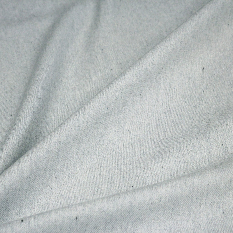 Tissu DENIM toile sergé gris blanc coton bio et coton recyclé - TissusPapi.com