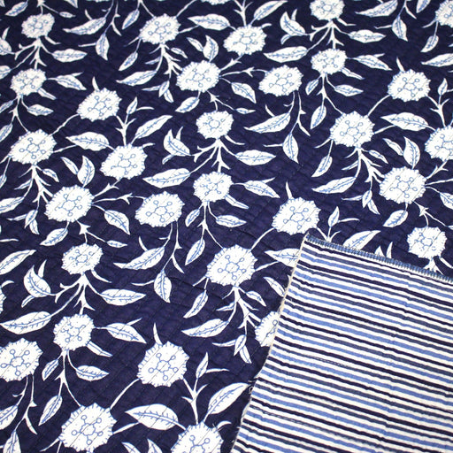 Tissu matelassé coton indien, motif traditionnel floral : nombreuses couleurs et fleuris au choix! - TissusPapi.com