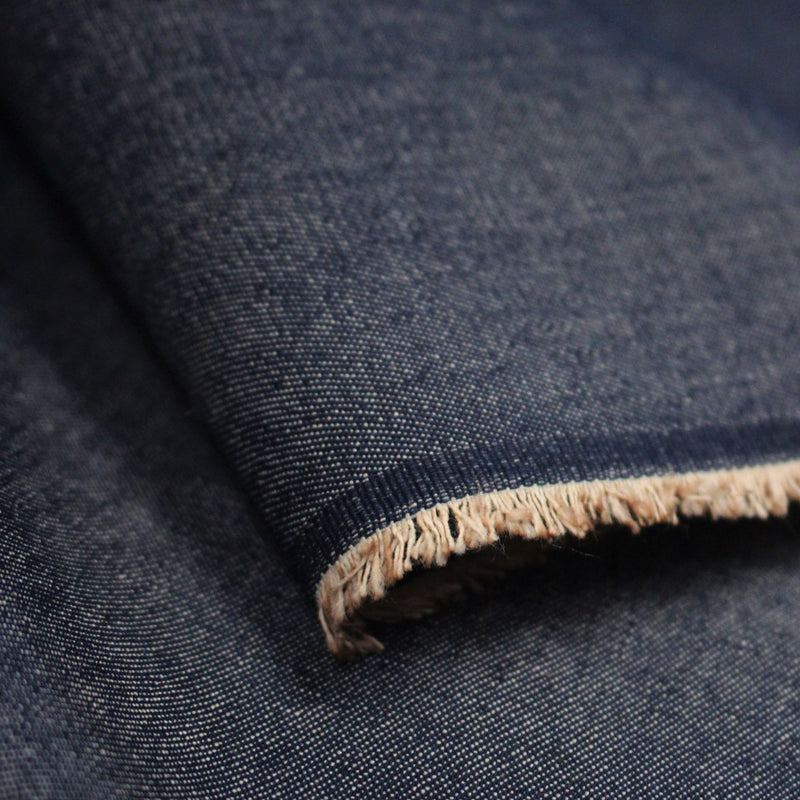 Tissu DENIM toile sergé fin bleu Blue jean - TissusPapi.com