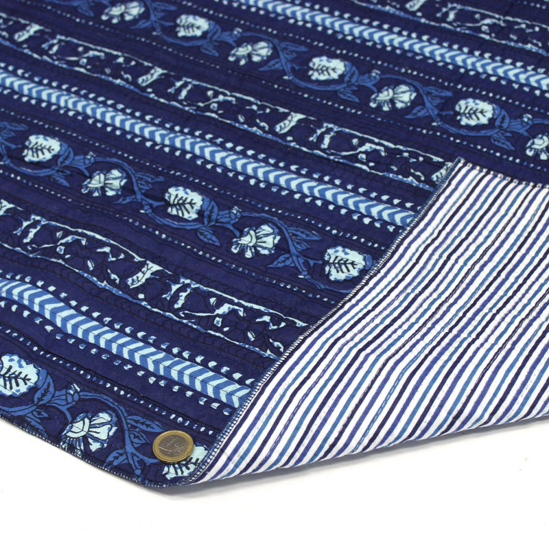 Tissu matelassé coton indien, motif traditionnel floral : nombreuses couleurs et fleuris au choix! - TissusPapi.com