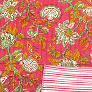 Tissu matelassé coton indien, motif traditionnel floral : nombreuses couleurs et fleuris au choix! - TissusPapi.com