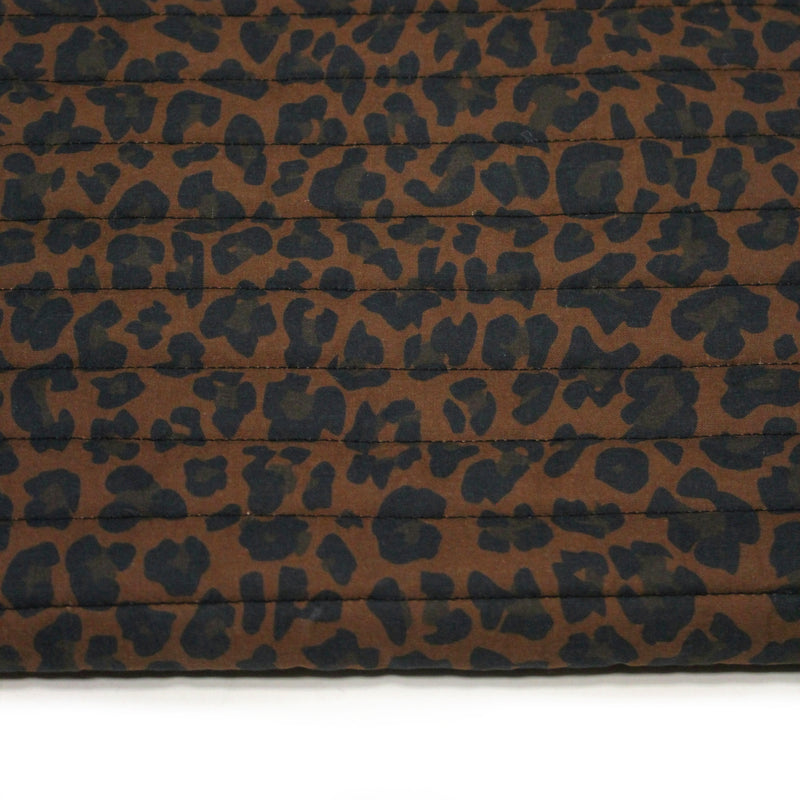 Tissu matelassé LEOPARD : tons marron chocolat - STANDARD 100 OEKO - TEX - TissusPapi.com