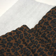 Tissu matelassé LEOPARD : tons marron chocolat - STANDARD 100 OEKO - TEX - TissusPapi.com
