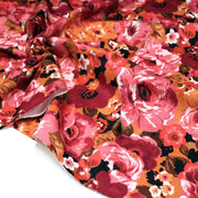 Tissu gabardine coton imprimée fleuri Vintage : tons estivaux ou tons automnaux - OEKO-TEX STANDARD 100 - TissusPapi.com