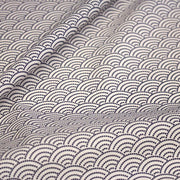 Tissu cotonnade motif japonais SEIGAIHA : écru/bleu et bleu/écru - COLLECTION JAPON INDIGO - TissusPapi.com