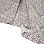 Tissu cotonnade motif japonais SEIGAIHA : écru/bleu et bleu/écru - COLLECTION JAPON INDIGO - TissusPapi.com