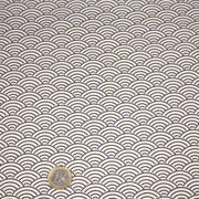 Tissu cotonnade motif japonais SEIGAIHA : écru/bleu et bleu/écru - COLLECTION JAPON INDIGO - TissusPapi.com