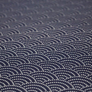 Tissu cotonnade motif japonais SEIGAIHA : écru/bleu et bleu/écru - COLLECTION JAPON INDIGO - TissusPapi.com