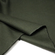 Tissu sergé de coton vert kaki, tissage fin - TissusPapi.com