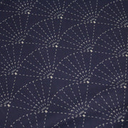 Tissu cotonnade motif japonais SASHIKO & SENSU – Bleu indigo & écru - TissusPapi.com