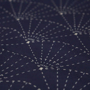 Tissu cotonnade motif japonais SASHIKO & SENSU – Bleu indigo & écru - TissusPapi.com