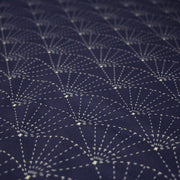 Tissu cotonnade motif japonais SASHIKO & SENSU – Bleu indigo & écru - TissusPapi.com