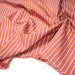 Tissu viscose fluide SERENIDADE, tissé corail aux rayures roses et blanches - Fabrication française - TissusPapi.com