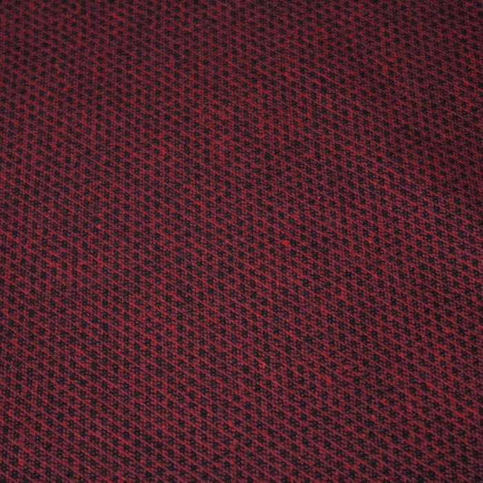 Tissu lainage faux uni rouge & noir - Fabrication italienne