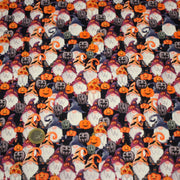 Tissu cotonnade HALLOWEEN aux têtes de citrouille multicolores - OEKO - TEX STANDARD 100 - TissusPapi.com