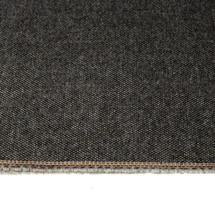 Tissu lainage faux-uni gris & noir - Fabrication italienne