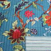 Tissu matelassé coton indien, motif traditionnel floral : nombreuses couleurs et fleuris au choix! - TissusPapi.com