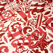 Tissu gabardine coton imprimée motif carreaux de faïence azulejos modernes, trois couleurs dispos - STANDARD 100 OEKO - TEX - TissusPapi.com