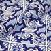 Tissu gabardine coton imprimée motif anciens carreaux de faïence bleus, azulejos - STANDARD 100 OEKO - TEX - TissusPapi.com