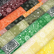 Tissu gabardine coton imprimée motif BANDANA paisley : nombreuses couleurs ! - OEKO-TEX STANDARD 100 - TissusPapi.com