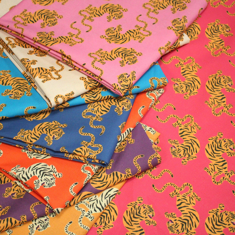 Tissu cotonnade TIGRUS BENGALIS, nombreuses couleurs - OEKO - TEX STANDARD 100 - STUDIO ALBERTUS - TissusPapi.com