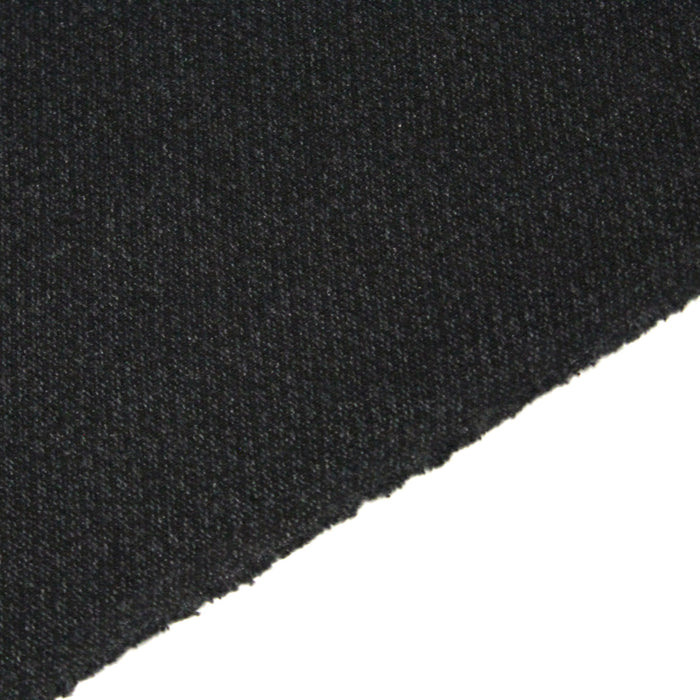 Tissu lainage faux-uni noir & gris anthracite aux fins losanges - Fabrication italienne