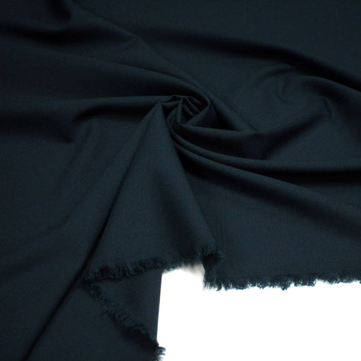 Tissu draperie de laine bleu pétrole uni - Fabrication française - TissusPapi.com