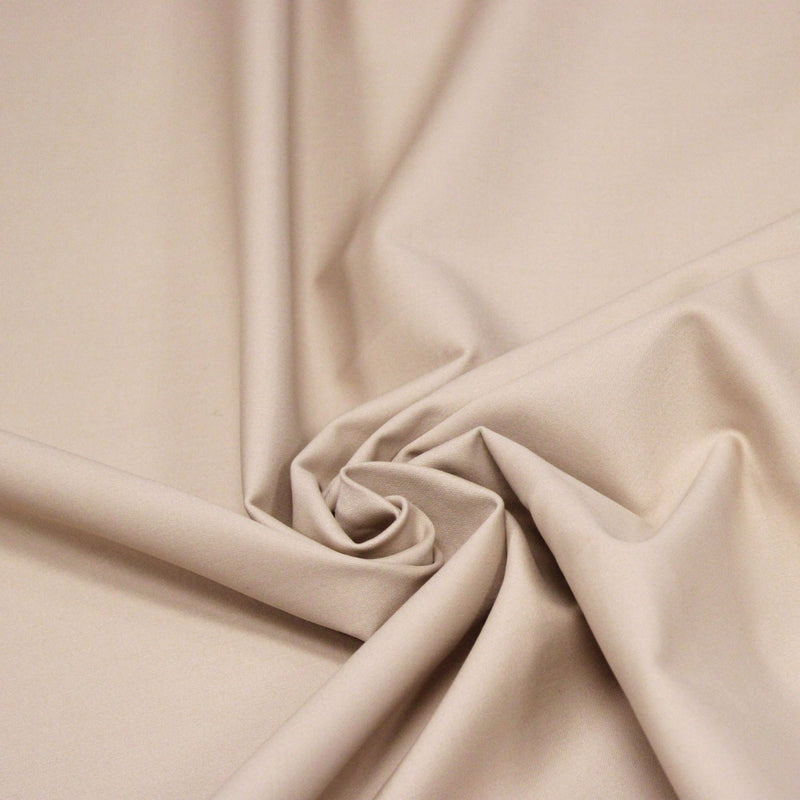 Tissu chino coton élasthanne sable uni - TissusPapi.com