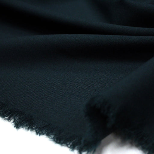 Tissu draperie de laine bleu pétrole uni - Fabrication française - TissusPapi.com