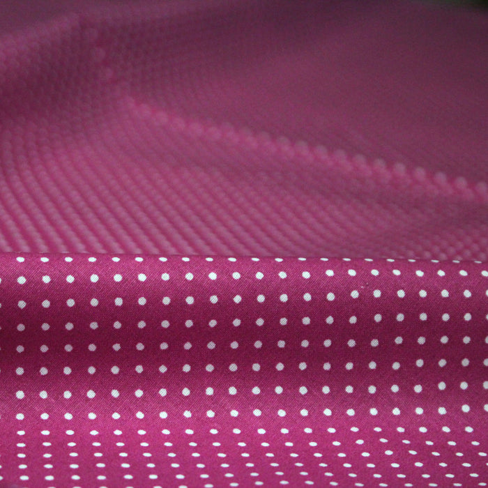 Tissu coton rose fuchsia à pois 1mm POLKA DOT - OEKO-TEX