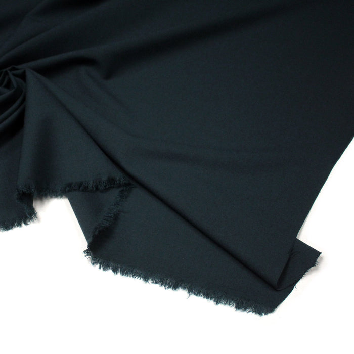 Tissu draperie de laine bleu pétrole uni - Fabrication française - TissusPapi.com