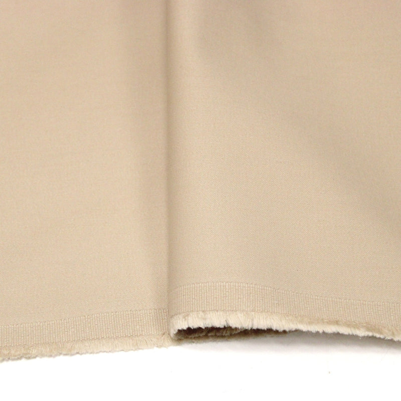 Tissu chino coton élasthanne sable uni - TissusPapi.com